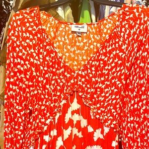 Diane Von Furstenberg for Target Orange and White Floral Dress